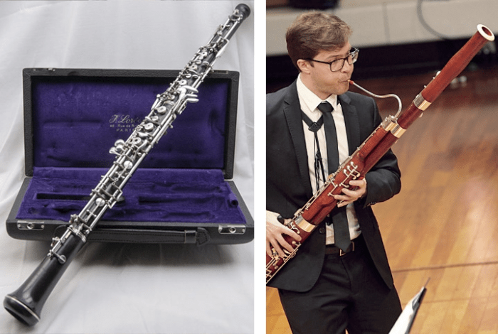 Clarinet bassoon etc in an orchestra