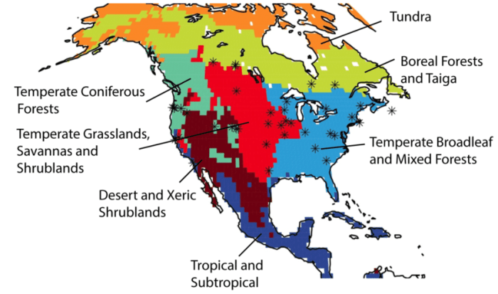 Biomes of north america answer key