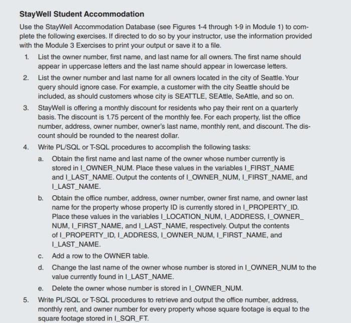 Lab 5-2: staywell student accommodation