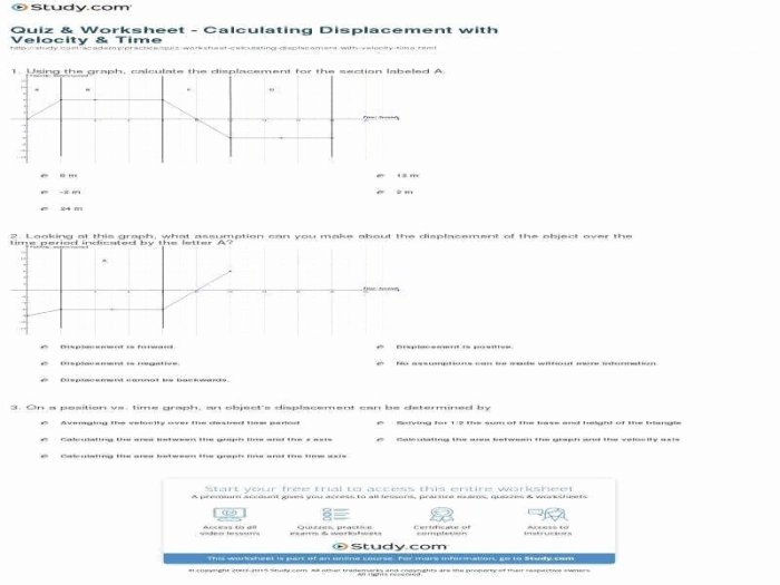 Distance and displacement worksheet answer key